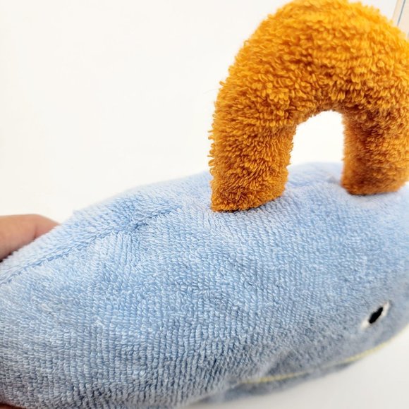 Pottery Barn Kids Blue Terrycloth Pocket Plush Fish Toiletry Bag Bath Toy Zipper - Picture 10 of 12